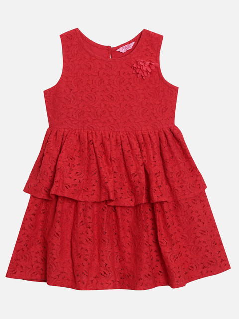 

R&B Red A-Line Dress