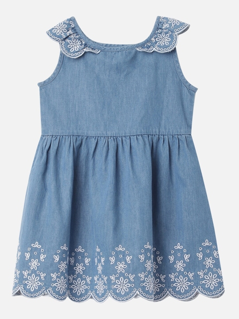 

R&B Girls Blue Denim Fit & Flare Dress