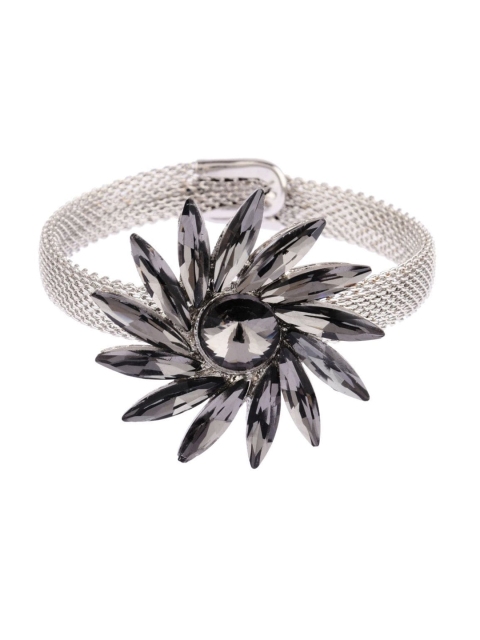 

Efulgenz Women Black Bracelet, Silver