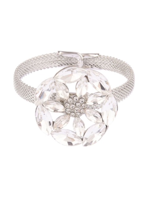 

Efulgenz Women White Bracelet, Silver