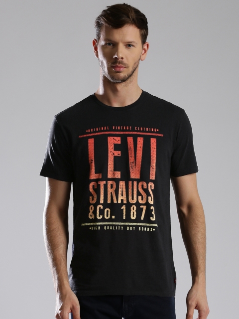 

Levis Men Black Printed Round Neck T-shirt