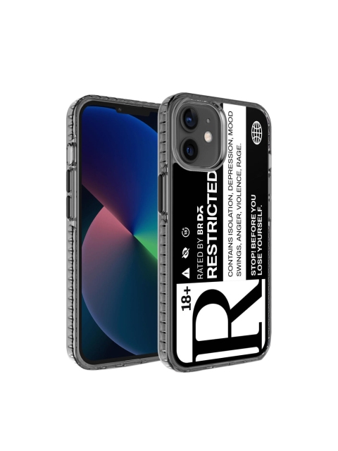 

DailyObjects Black & White Restricted Stride Printed iPhone 12 Mini Back Case