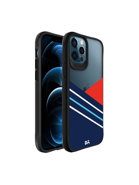

DailyObjects Blue & Red Printed iPhone 12 Pro Back Case