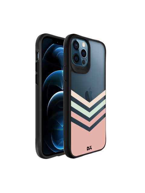 

DailyObjects Peach Coloured & Transparent Printed iPhone 12 Pro Back Case