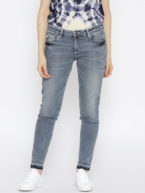 

Ed Hardy Women Blue Skinny Fit Mid-Rise Clean Look Stretchable Jeans