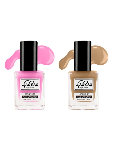 

Fiorio Pink and Brown Set of 2 High Shine Long Lasting Nail Lacquer