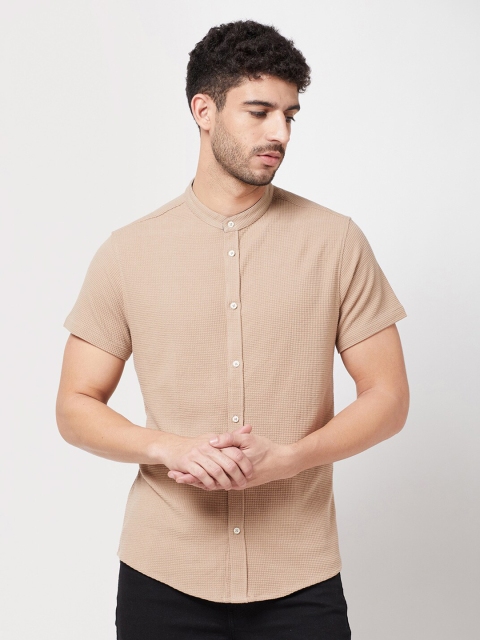 

R&B Men Beige Classic Casual Shirt