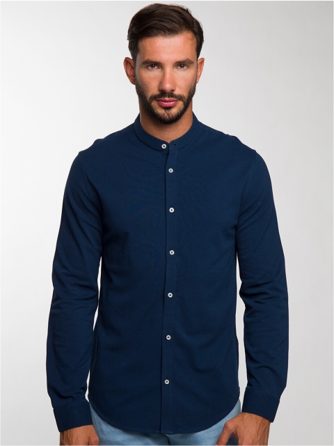 

R&B Men Blue Classic Slim Fit Casual Shirt