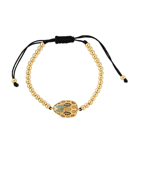 

THE JEWEL FACTOR Women 18K Gold-Plated & Blue Brass Cuff Bracelet
