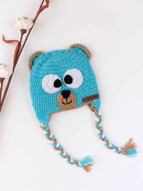 

The Original Knit Kids Blue & White Acrylic Knitted Beanie