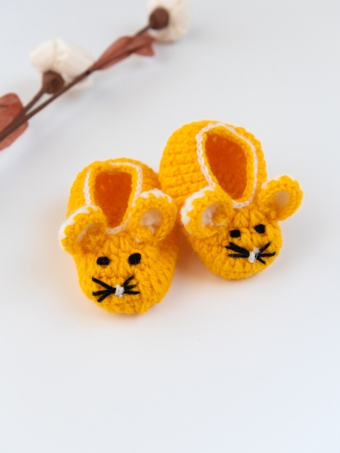 

The Original Knit Infants Yellow Woven Handmade Booties