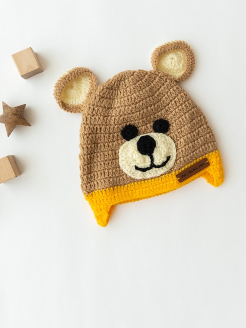 

The Original Knit Unisex Kids Beige & Yellow Beanie