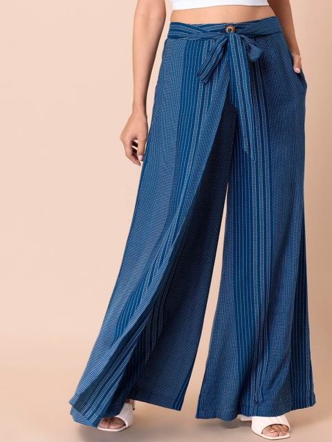 

Earthen BY INDYA Women Blue Trousers