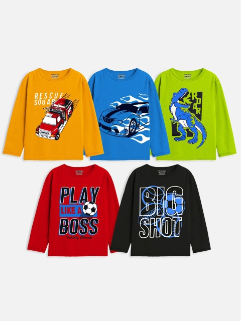 

Trampoline Boys Multicoloured Pack Of 5 Printed T-shirt, Multi