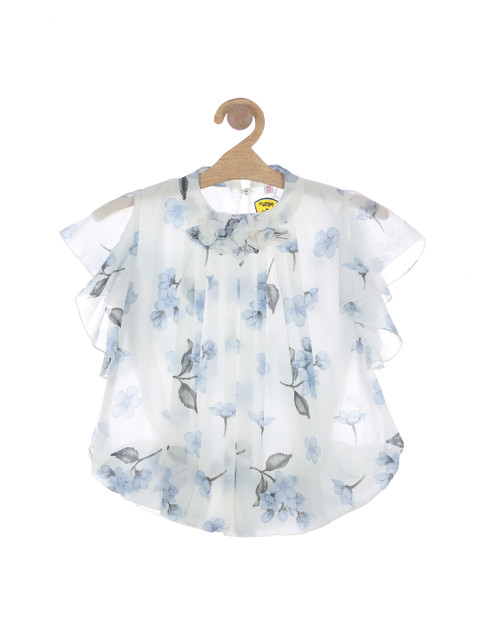 

Lil Lollipop White Floral Print Top