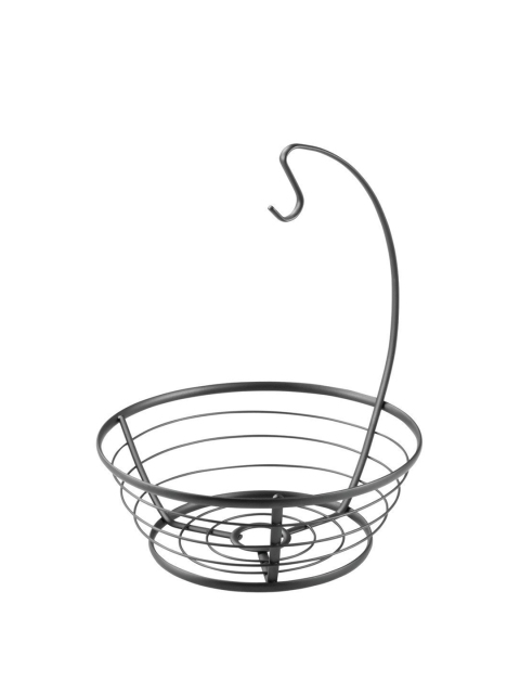 

INTERDESIGN Black Steel Solid Fruit Bowl With Banana Hanger