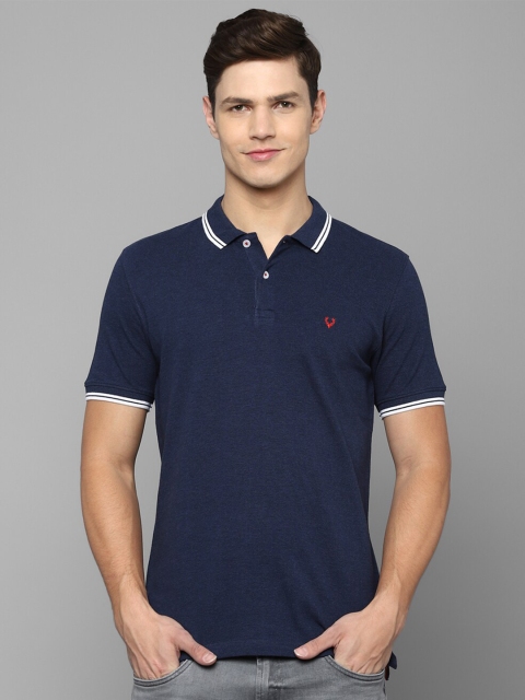 

Allen Solly Men Navy Blue & White Polo Collar T-shirt