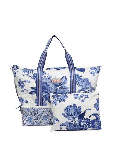 

Cath Kidston Blue Printed Tote Bag with Pouch