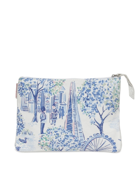 

Cath Kidston Women White & Blue Printed Purse