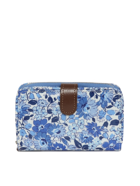 

Cath Kidston Women Blue Printed Zip Around Wallet