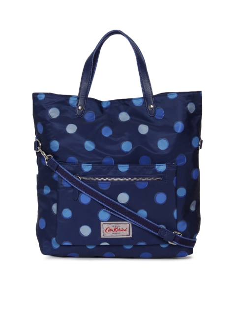 

Cath Kidston Navy Polka Dot Print Reversible Handbag, Navy blue