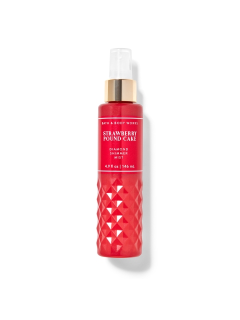 

Bath & Body Works Strawberry Pound Cake Diamond Shimmer Mist 146ml, Red