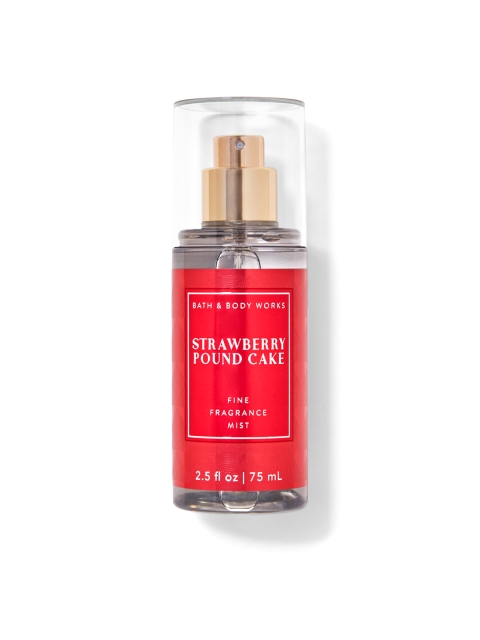 

Bath & Body Works Strawberry Pound Cake Travel Size Fine Fragrance Mist - 75 ml, Red