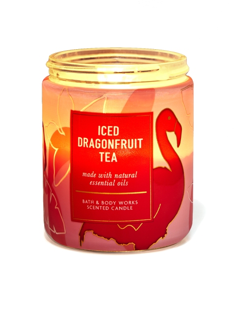 

Bath & Body Works Iced Dragonfruit Tea Single Wick Scented Candle - 198 g, Red