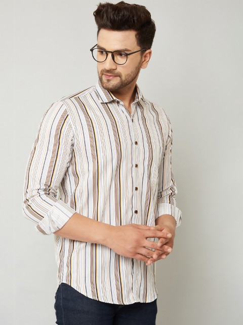 

MR KAMEEJ Men Multicoloured Relaxed Striped Casual Shirt, Multi