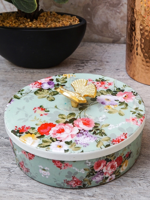 

StatueStudio Green Printed Metal Food Container