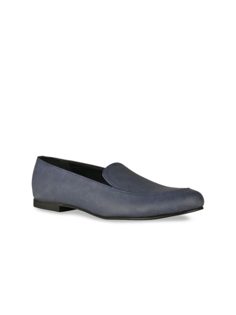 

SKO Men Blue Colourblocked Leather Slip-On Sneakers