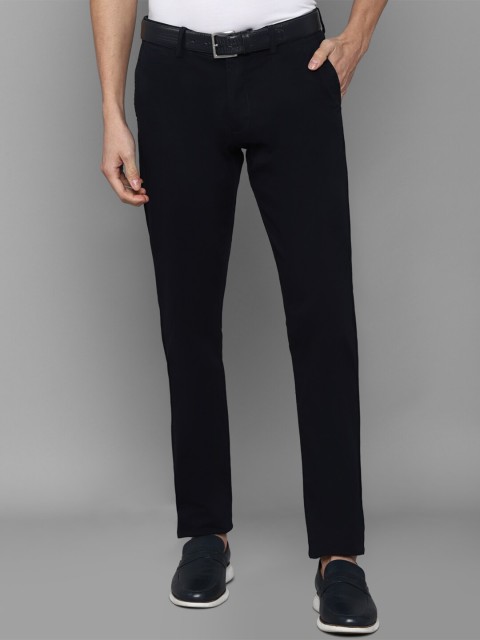 

Allen Solly Men Black Solid Slim Fit Trousers