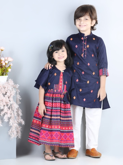 

Kinder Kids Blue Floral Maxi Dress