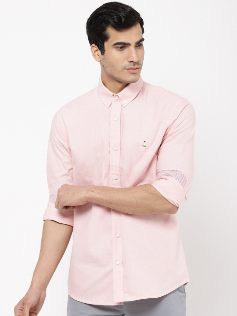 

STROP Men Peach-Coloured Solid Casual Shirt