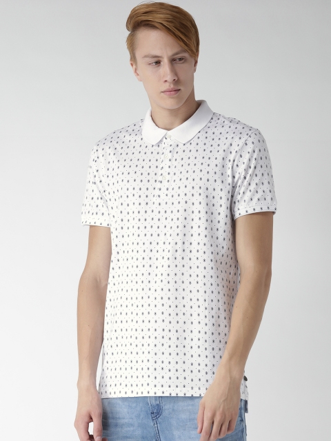 

Scotch & Soda Men White Printed Polo T-shirt