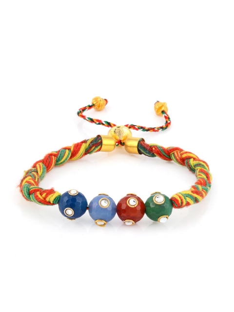 Tistabene Men Multicoloured Stone Studded Rakhi, Multi