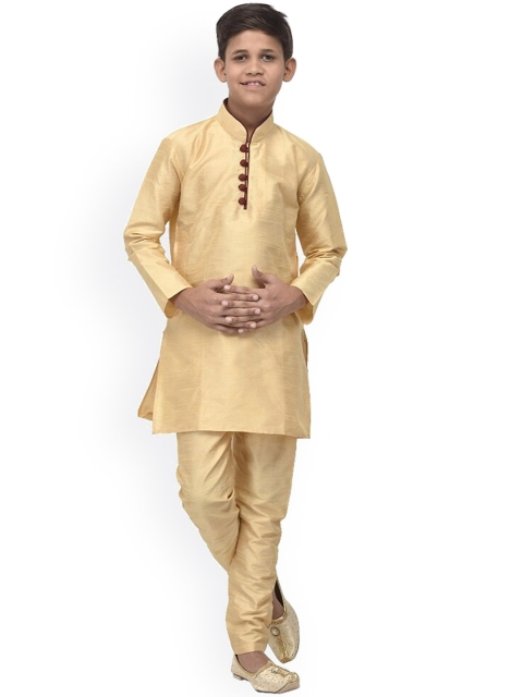 

Benstoke Boys Gold-Toned Kurta with Pyjamas