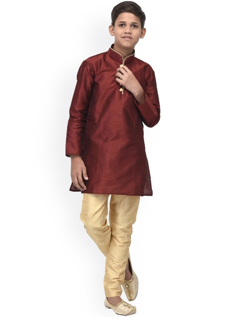 

Benstoke Boys Maroon Kurta with Dhoti Pants