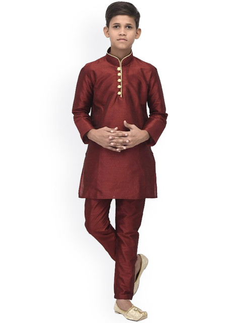 

Benstoke Boys Maroon Kurta with Trousers
