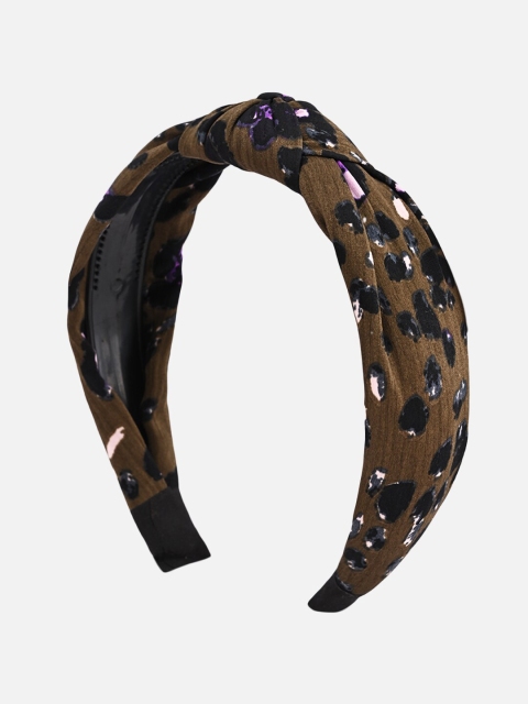 

BuckleUp Women Brown & Black Printed Hairband