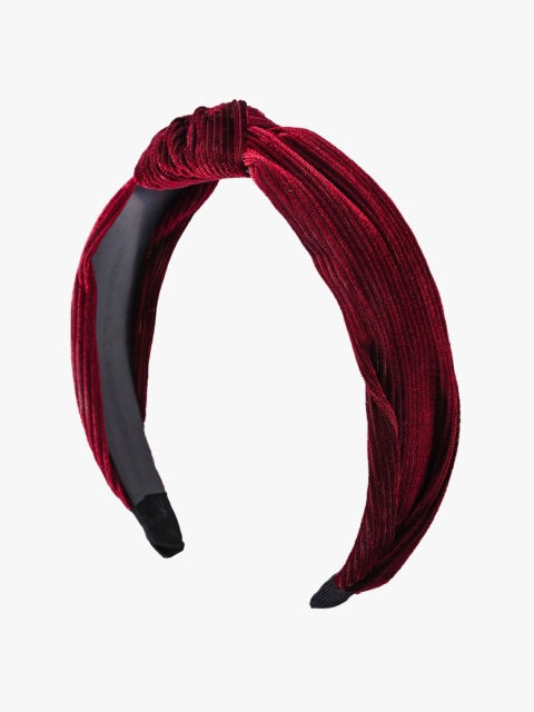 

BuckleUp Women Red & Black Hairband