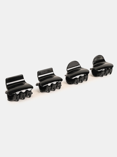 

BuckleUp Women Black Set of 4 Claw Clip