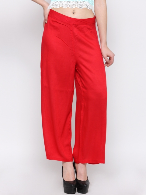 

Sera Women Red Wide Leg Solid Palazzos