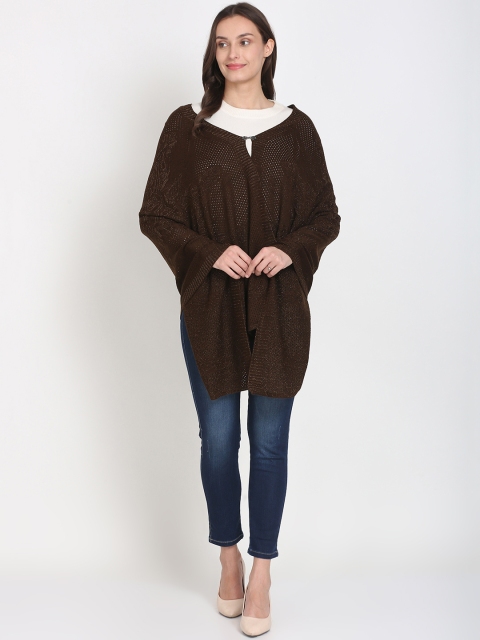 

Knitstudio Women Brown Solid Shawl