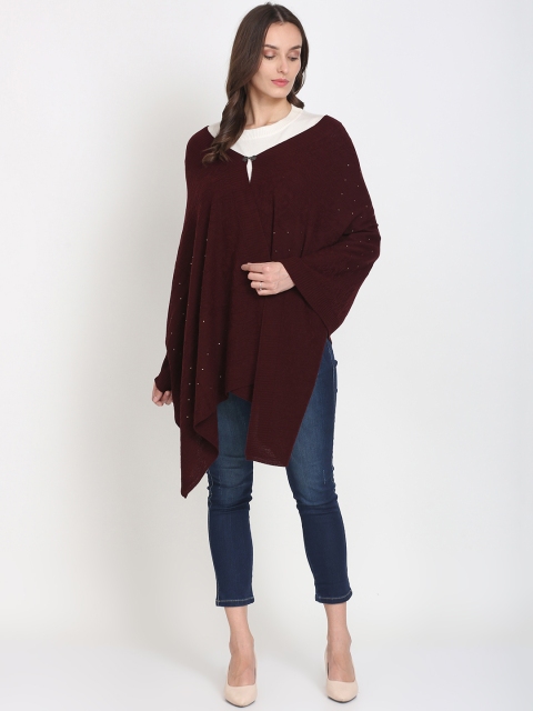 

Knitstudio Women Brown Self Desgin Knitted Shawl