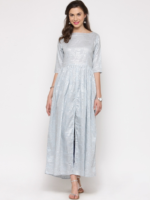 

Sera Women Grey Printed Anarkali Kurta