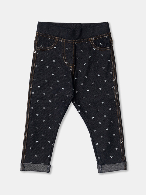 

R&B Girls Navy Blue Low Distress Jeans