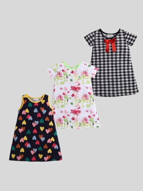 

CrayonFlakes Multicoloured Floral A-Line Dress, Multi