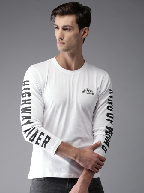 

Moda Rapido Men White Solid Round Neck T-shirt