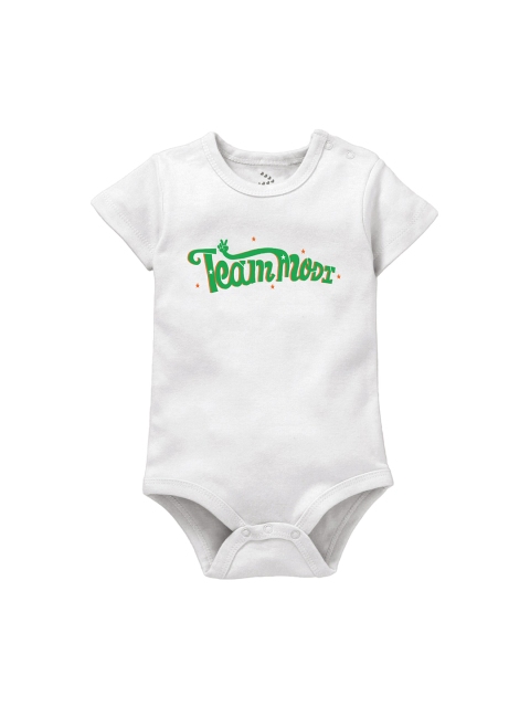 

Zeezeezoo Infant White Printed Cotton Bodysuit